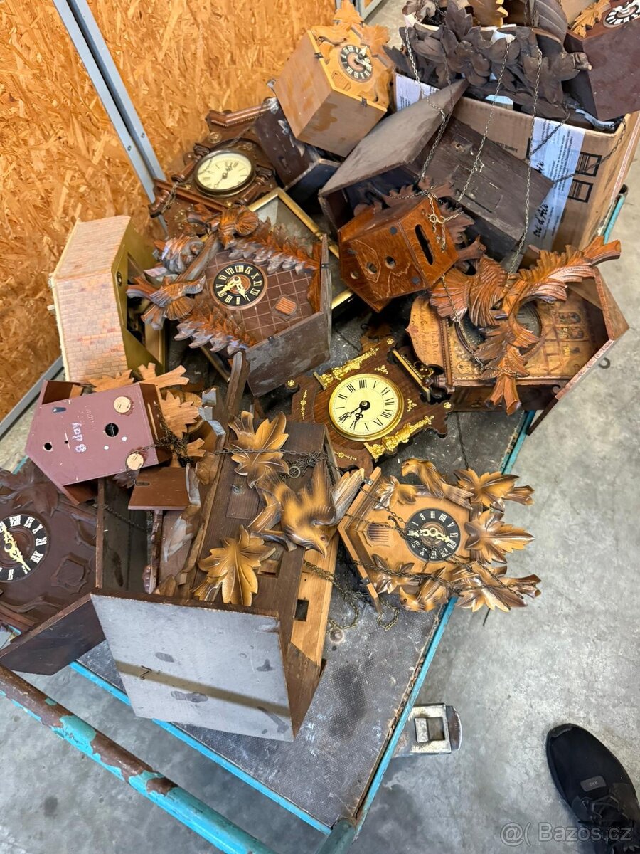 Směs starých kukačkových hodin cca 15 kusů - 3