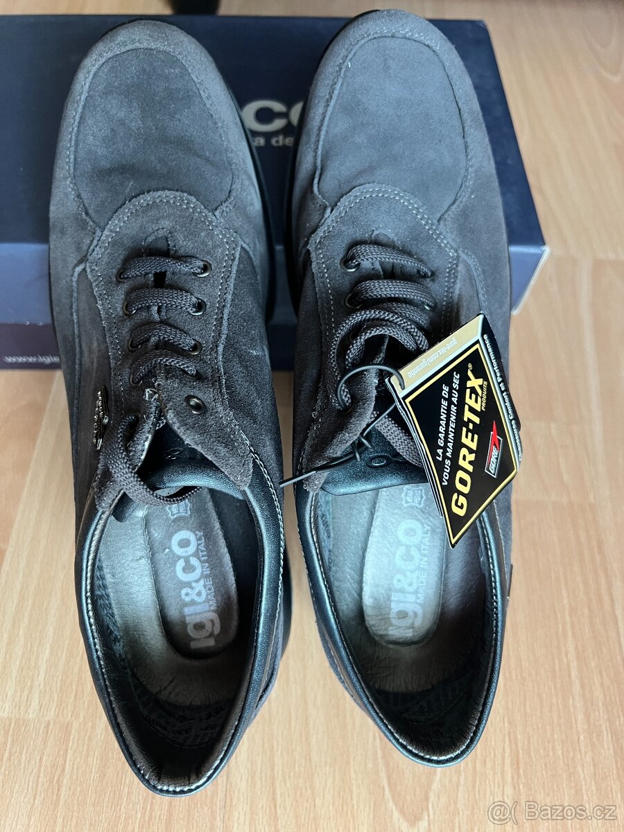 Nové pánské boty GoreTex,nepromokavé boty, vel. 41 šedá kůže - 3