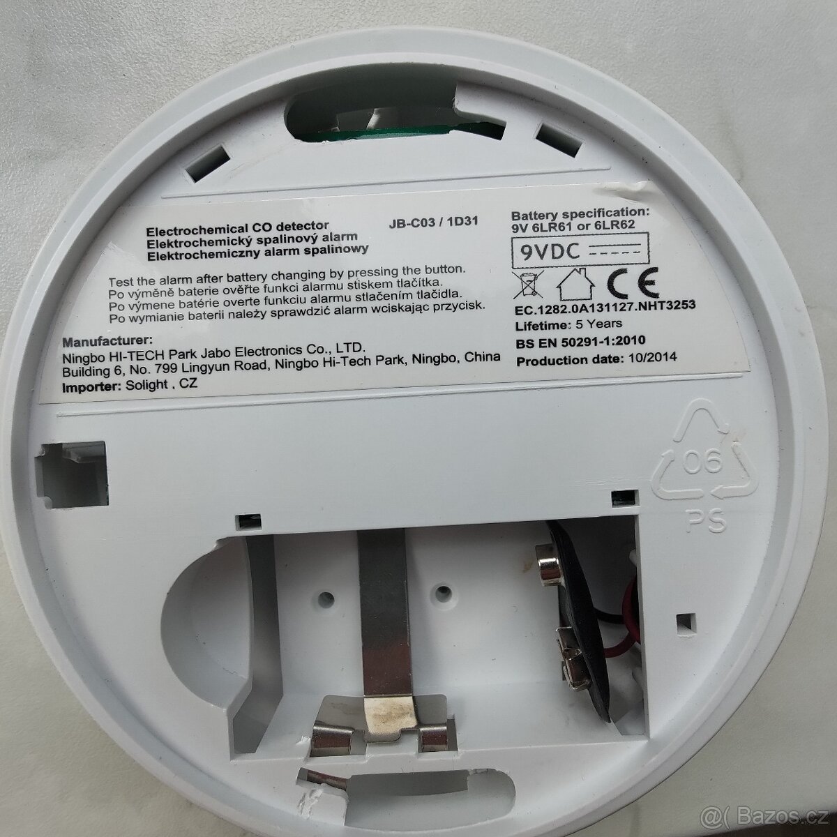 Spalinový detektor, detektor oxidu uhelnatého - 3