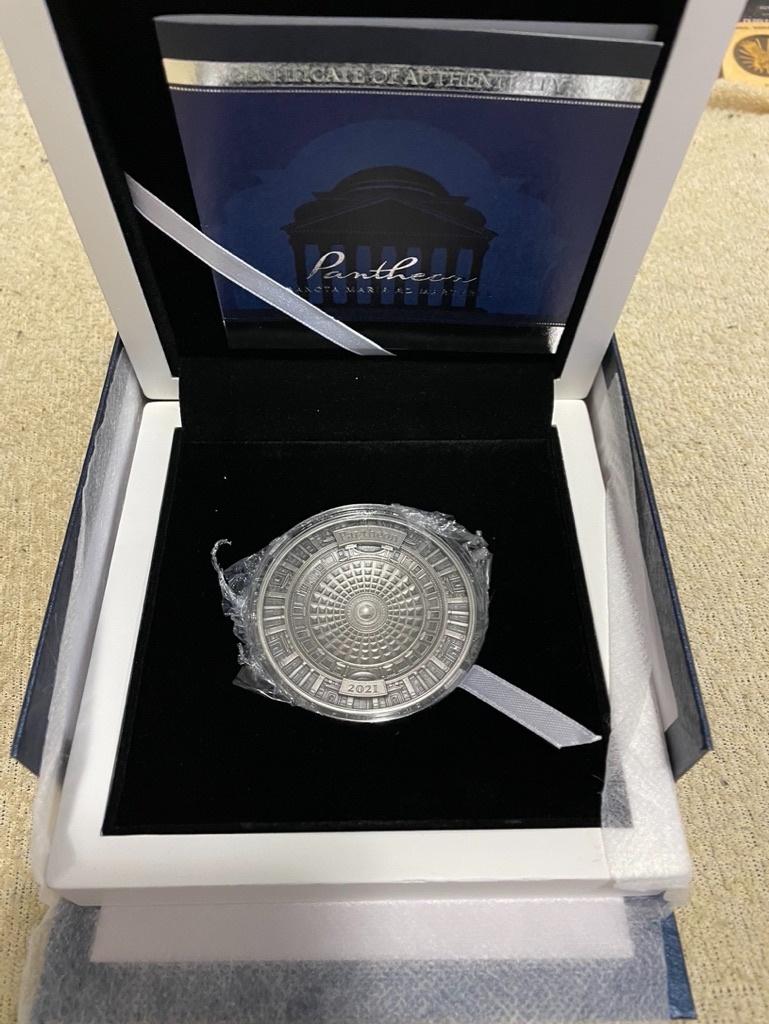 100 gr stříbrná mince 4 layers serie PANTHEON - 3