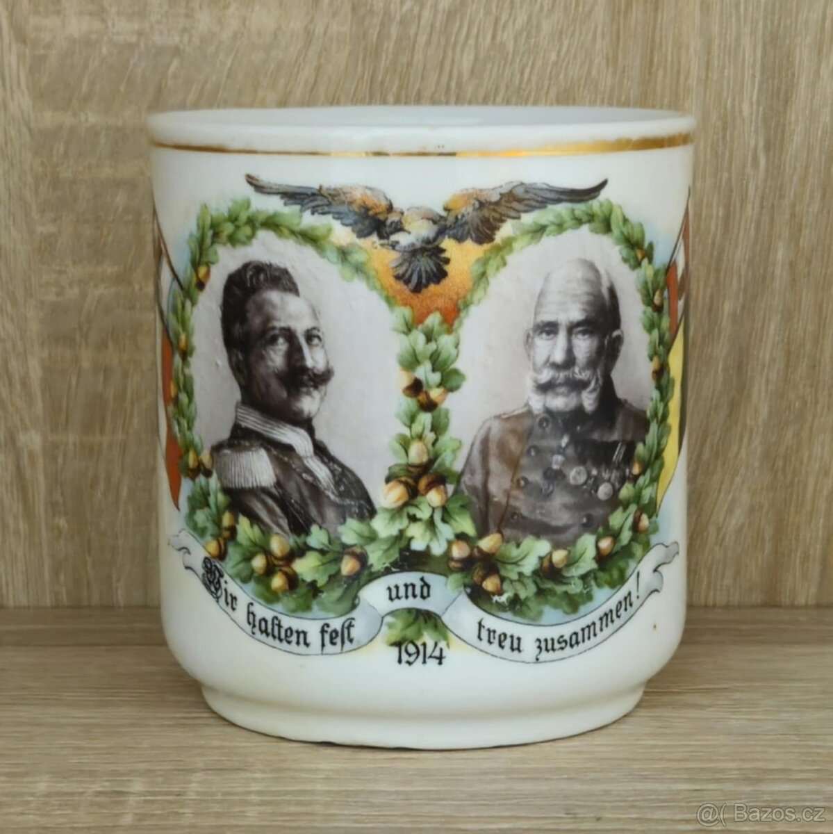 WW1- PORCELANOVÝ HRNEK - FRANZ JOSEF - 5 KUSŮ - 3