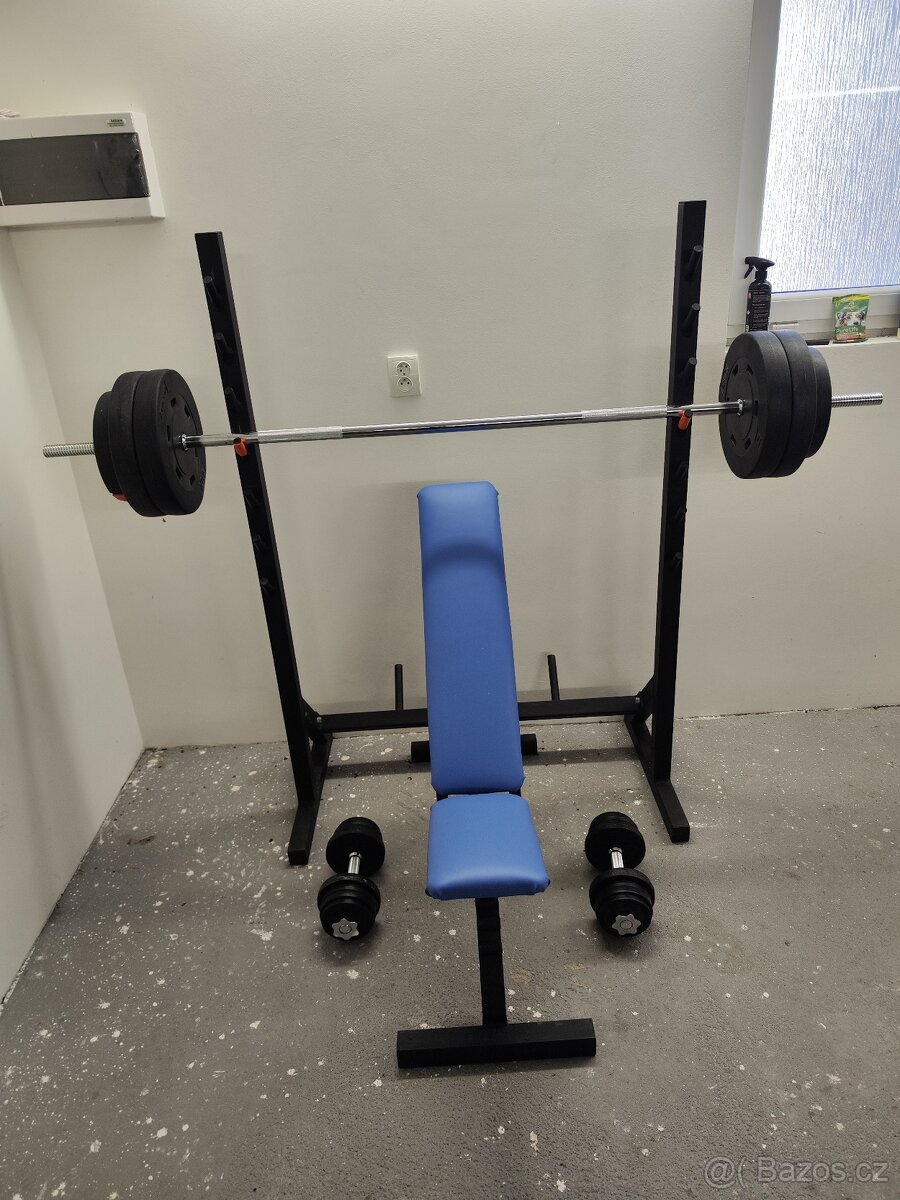 Činky a stojan s lavicí - 3