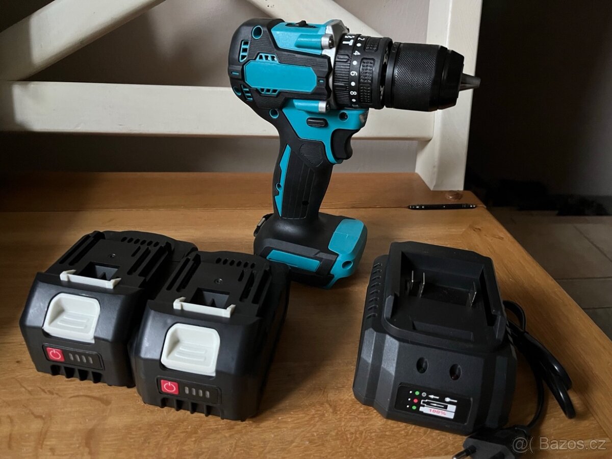 Aku příklepová vrtačka se šroubov.,2x AKU baterie, nabíječka - 3