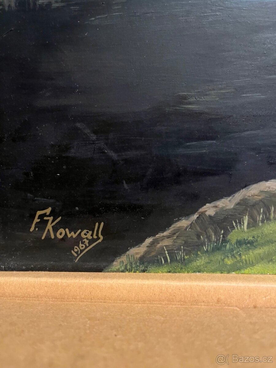 PRODÁM OBRAZ AKRYL NA DESCE SIG. - 3