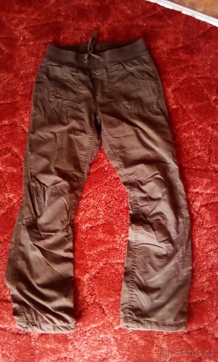 Zateplené dívčí kalhoty vel.140 - 3