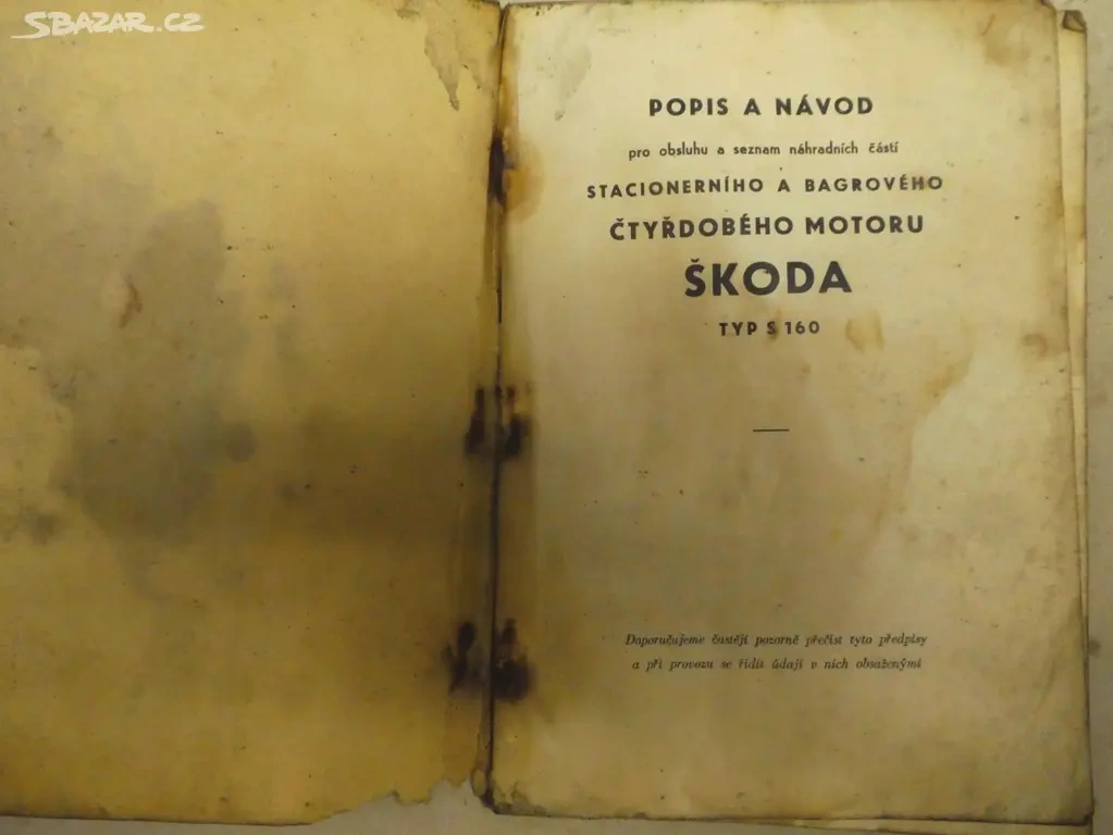 Příručka Škoda diesel S 160 - 3