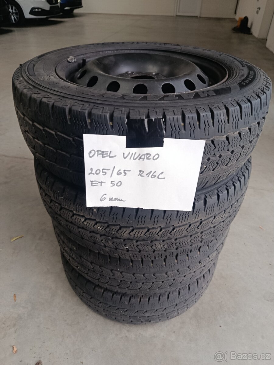 Plech ráfky s pneu zimní Opel vivaro - 3