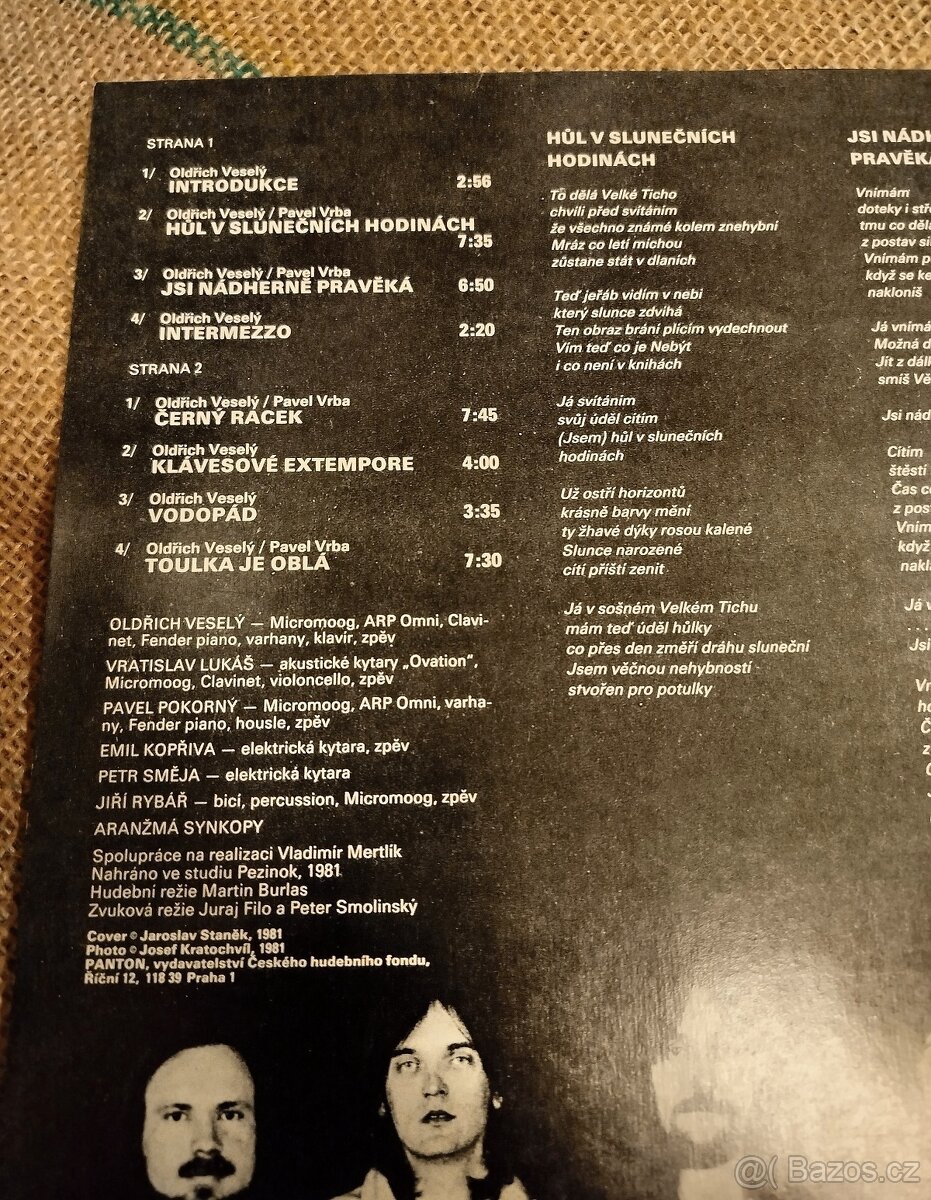 LP SYNKOPY & OLDŘICH VESELÝ - SLUNEČNÍ HODINY (rarita) - 3