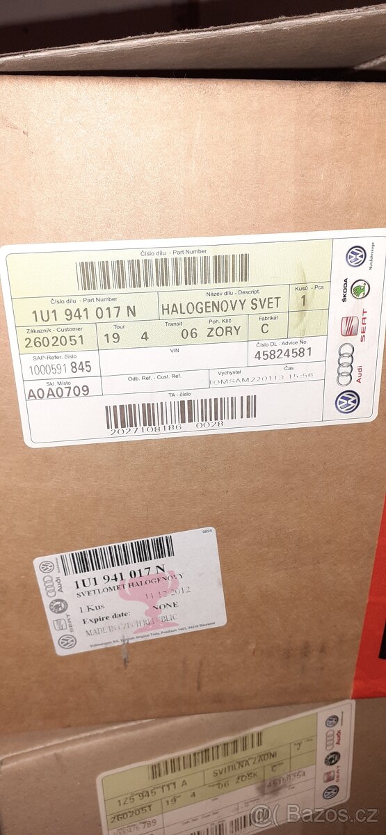 Světlo př. levé (Octavia I) - original Škoda, NOVÉ - 3