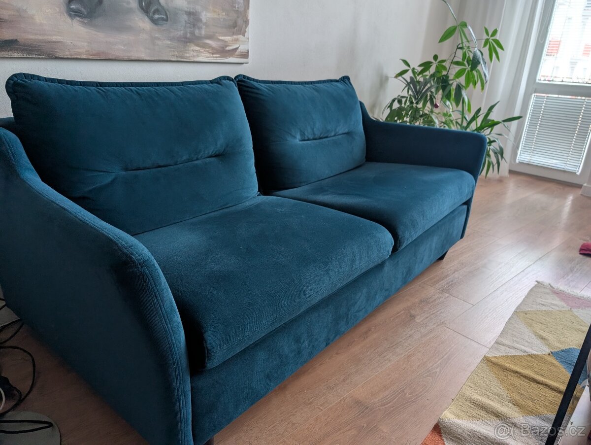 Rozkládací pohovka Bobochic Paris Loft petrolejová - 3