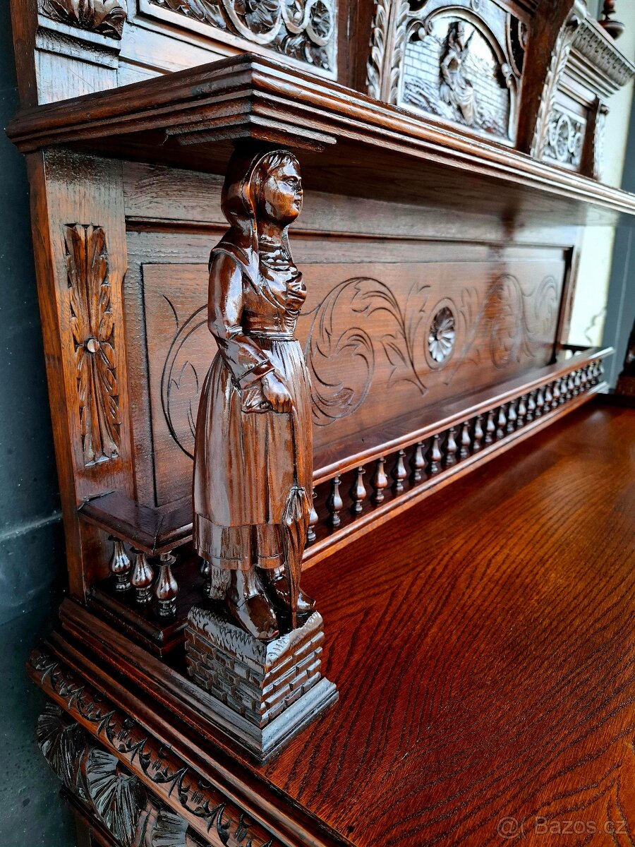 Starožitný francouzský bufet-kabinet Bretaň - 3