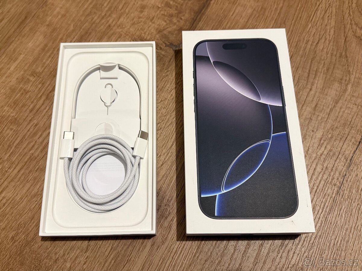 Prodám iPhone 16 Pro 256GB černý titan - 3