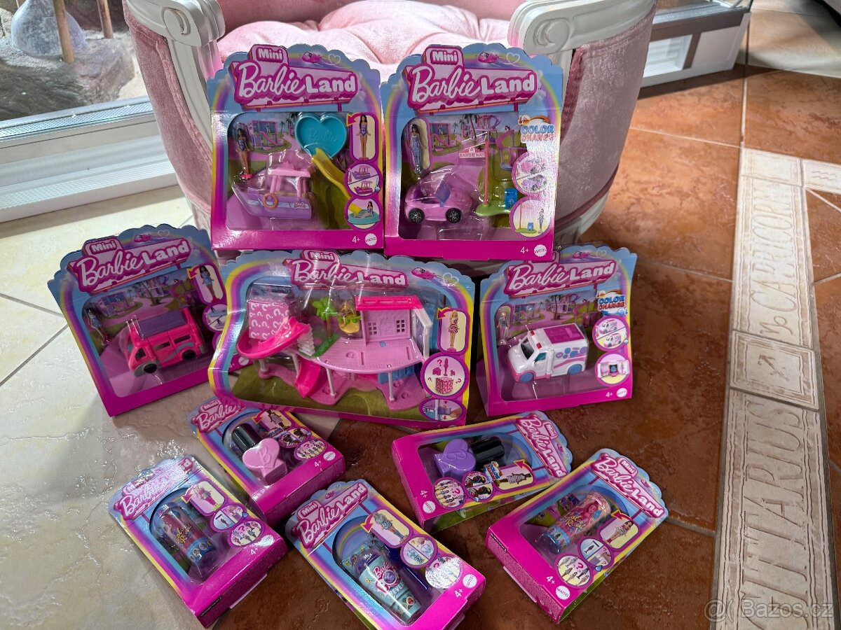 Velká sada mini Barbie Land s panenkami+ panenky - 3