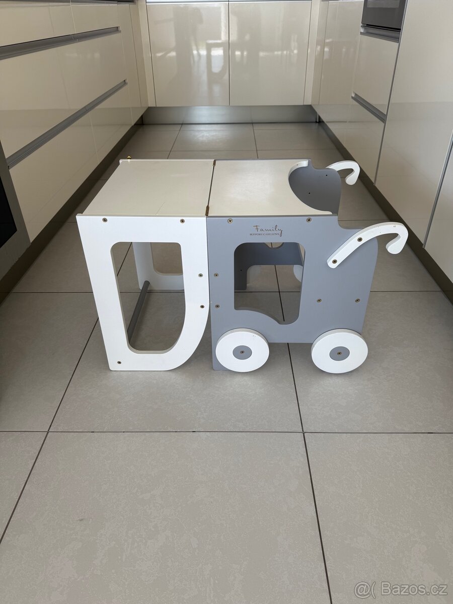 Šedo-bílá učící věž 2v1 - 3