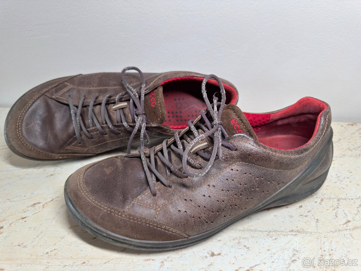 Ecco - pánské hnědé polobotky 43 - 3