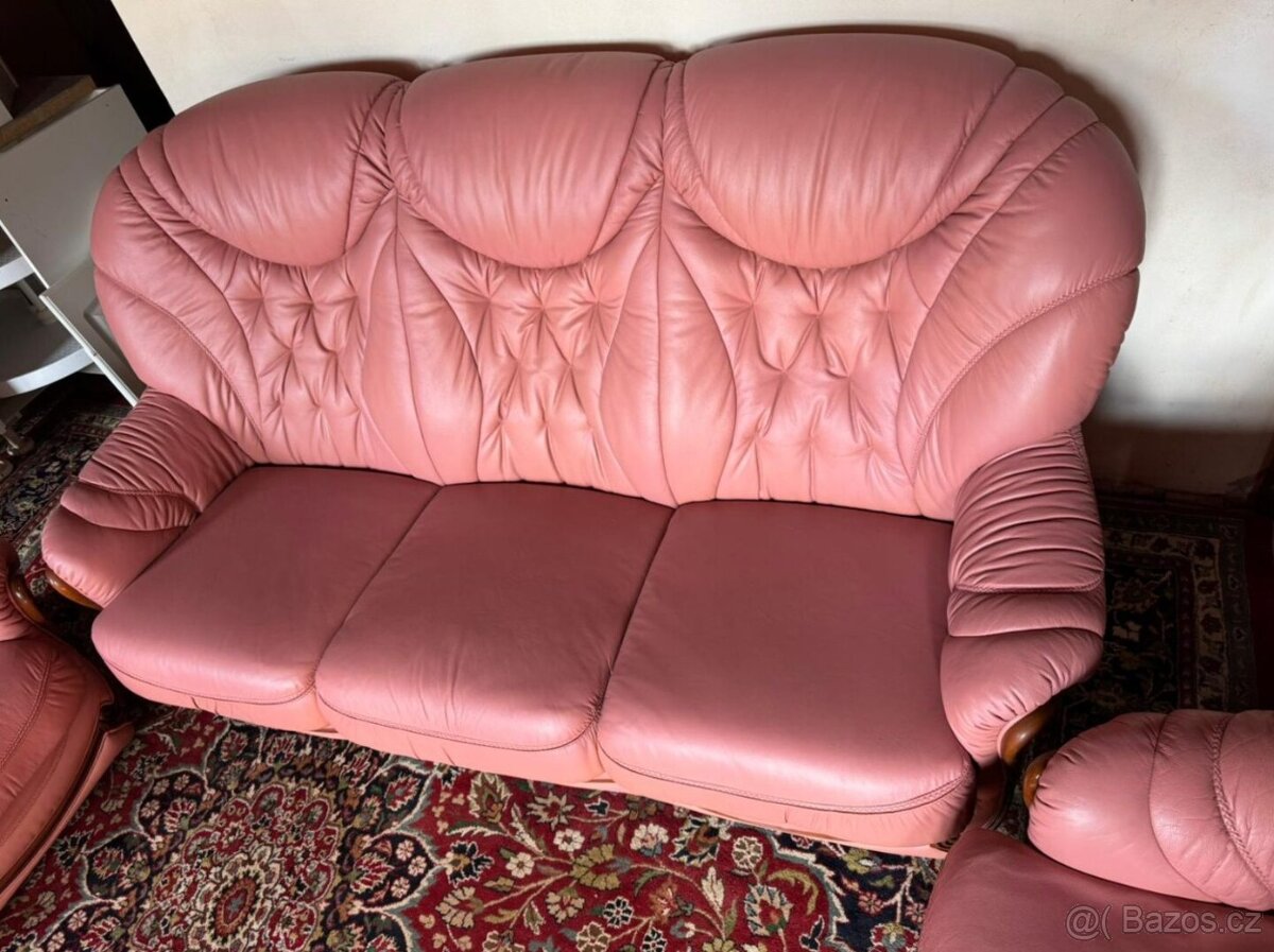 Italská kožená sedačka 3+1+1, 4667 - 3