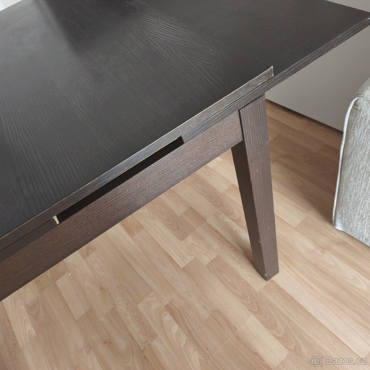 Rozkládací jídelní stůl tmavě hnědá IKEA bjursta - 3
