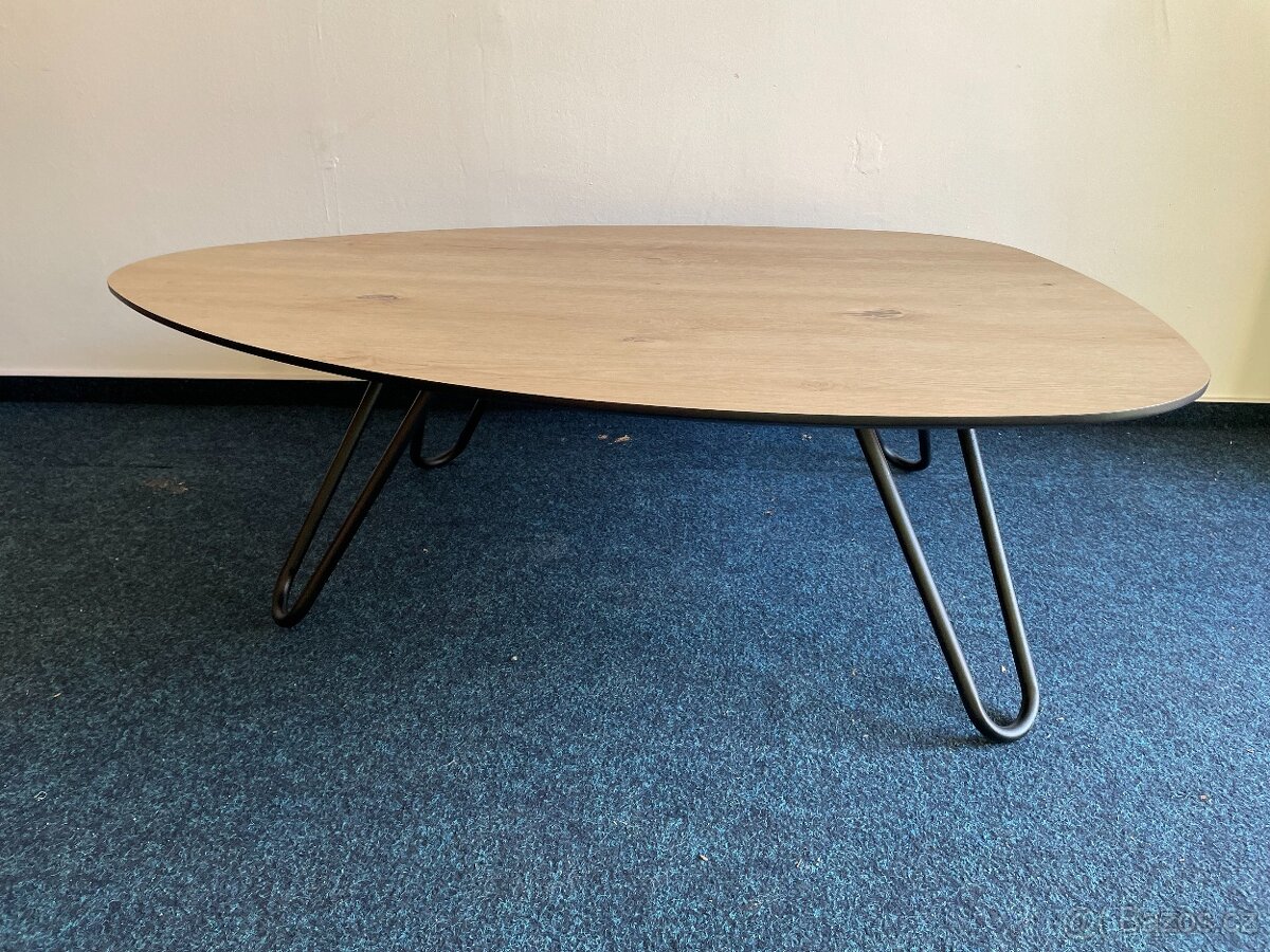 Konferenční stolek Masura – 110 cm, kapkový tvar - 3