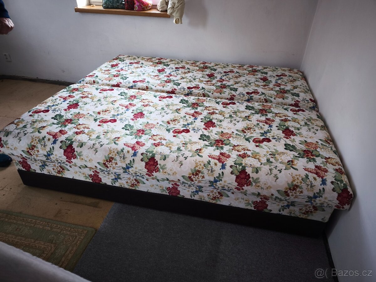 2x nova postel s úložným prostorem Landscape masiv - 3