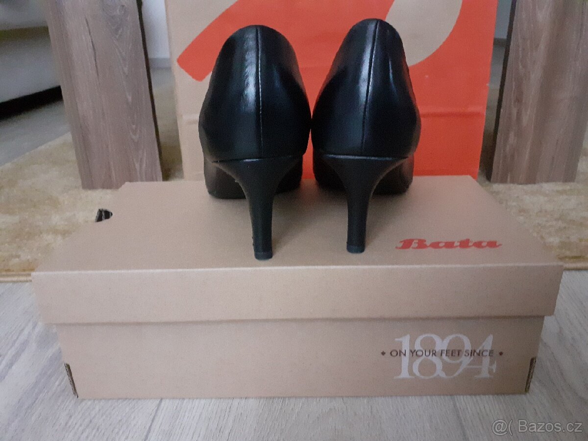 BAŤA Lodičky NOVÉ bílé/černé - 3