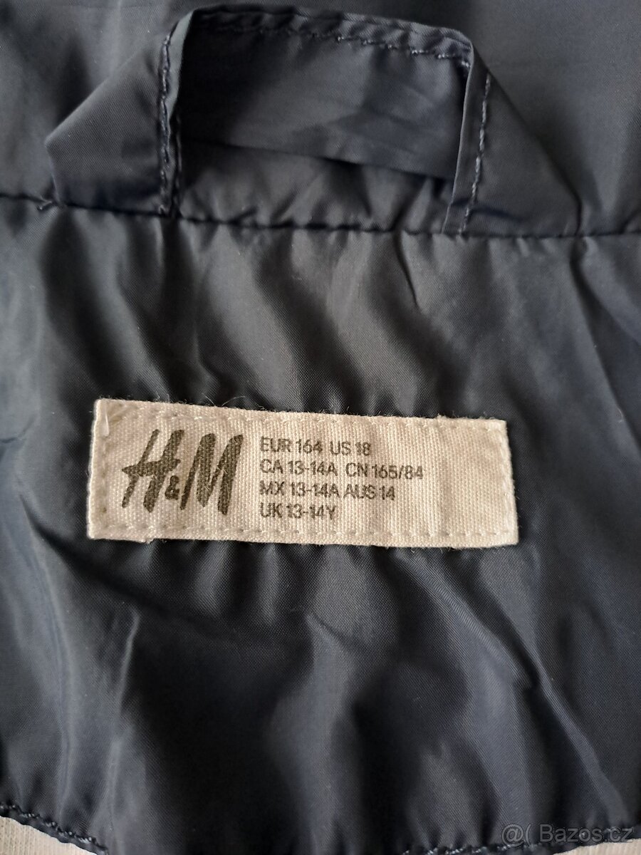 Modrá chlapecká přechod. bunda bunda H&M - vel.164 - 3