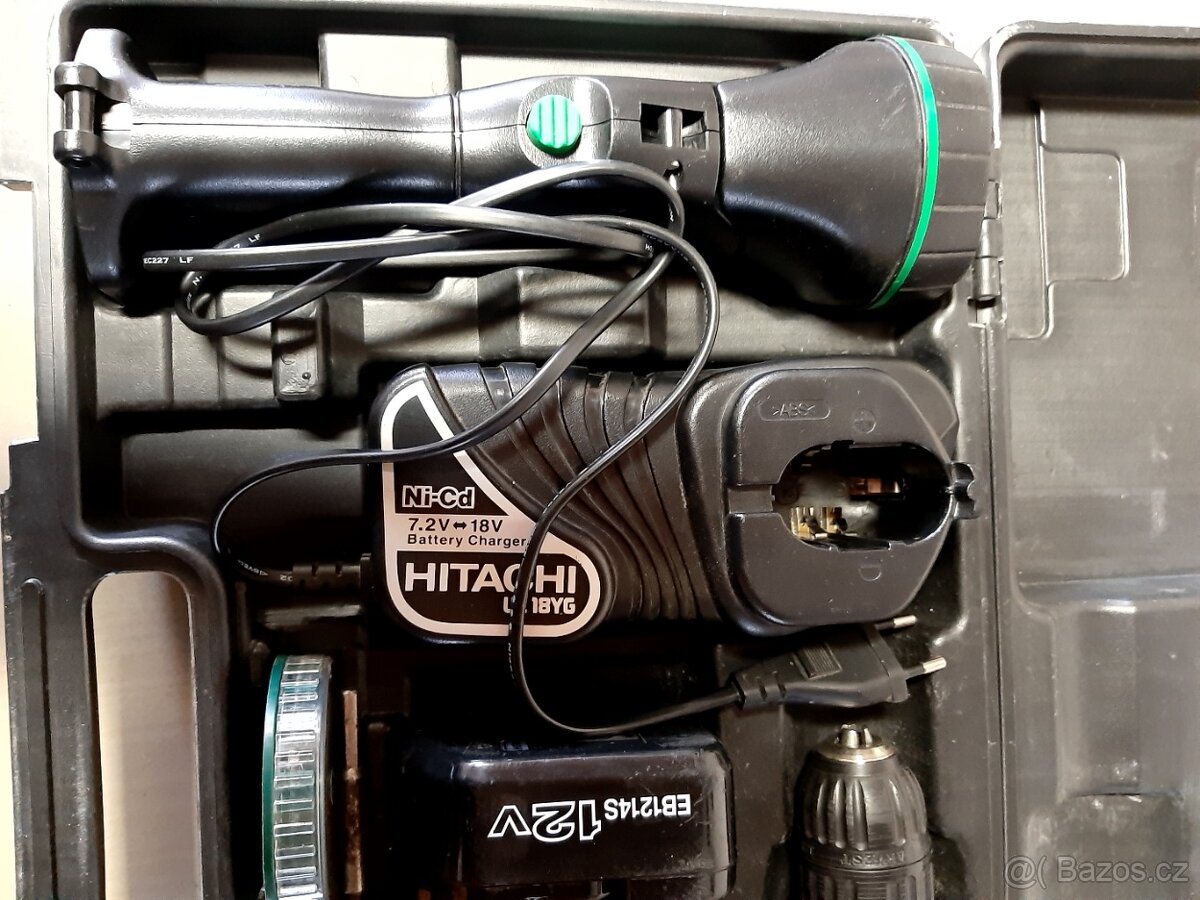 Hitachi akušroubovák+svítilna kufr - 3