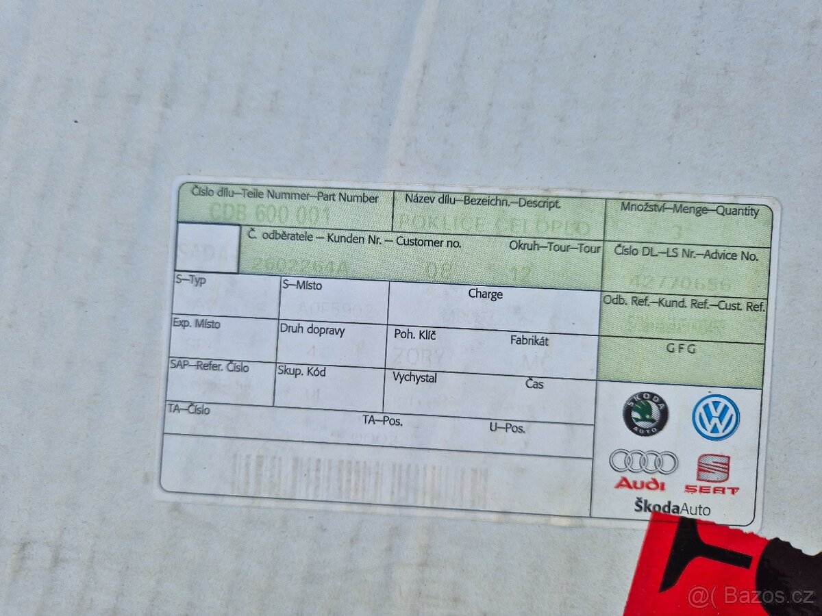 16" kryty kol (poklice) Škoda Octavia sada 4kusů CDB600001 - 3