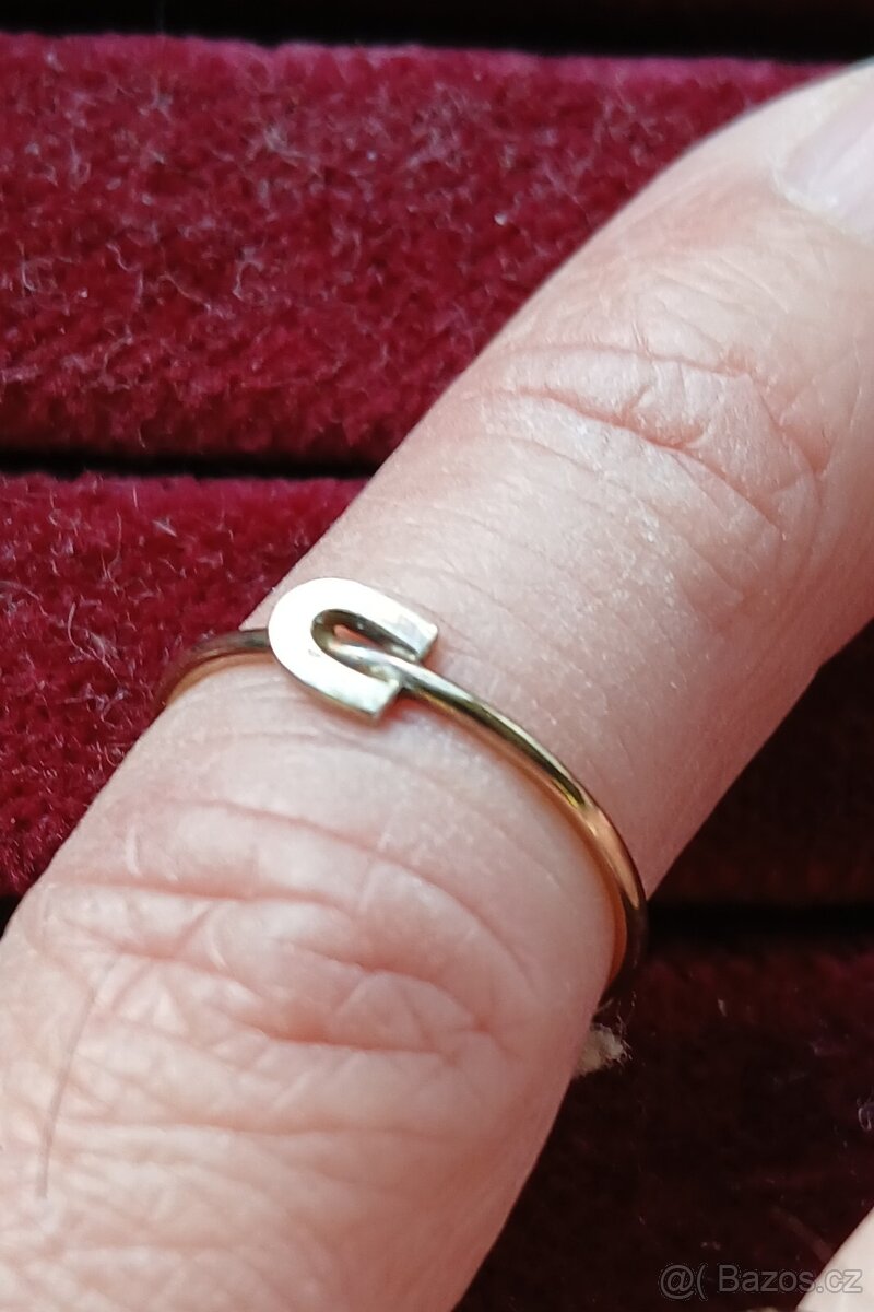 Prstýnek pozlacené stříbro v52 - 3
