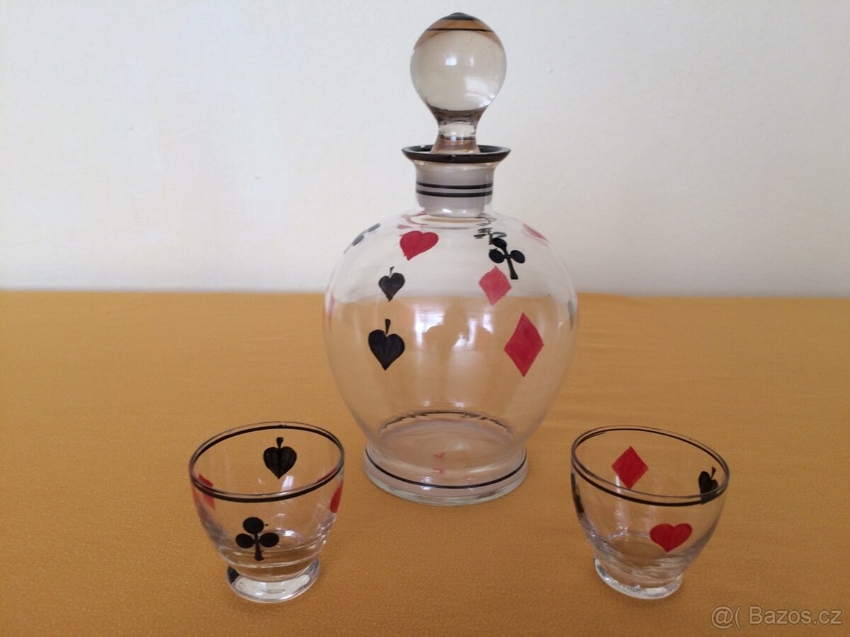 SKLENĚNÁ KARAFA + 2 SKLENIČKY - 3