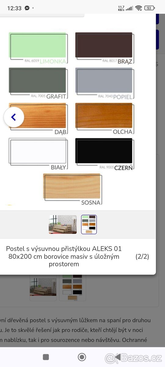 Prodám postel i s rosty - 3