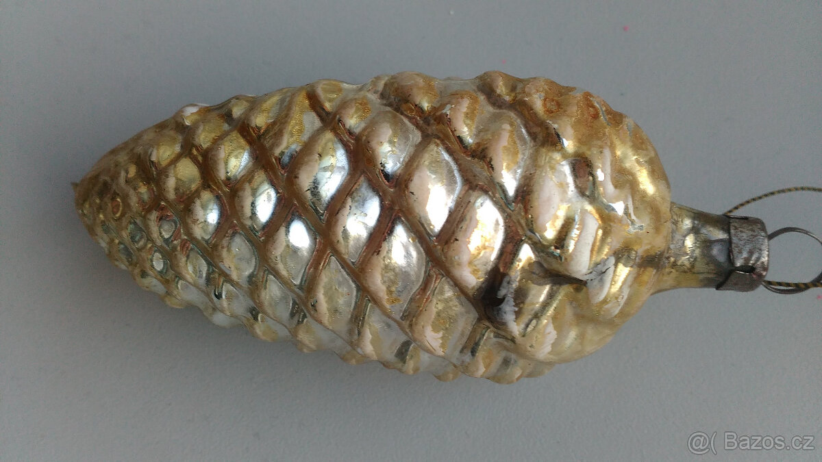 Stará vánoční ozdoba, šiška - 3