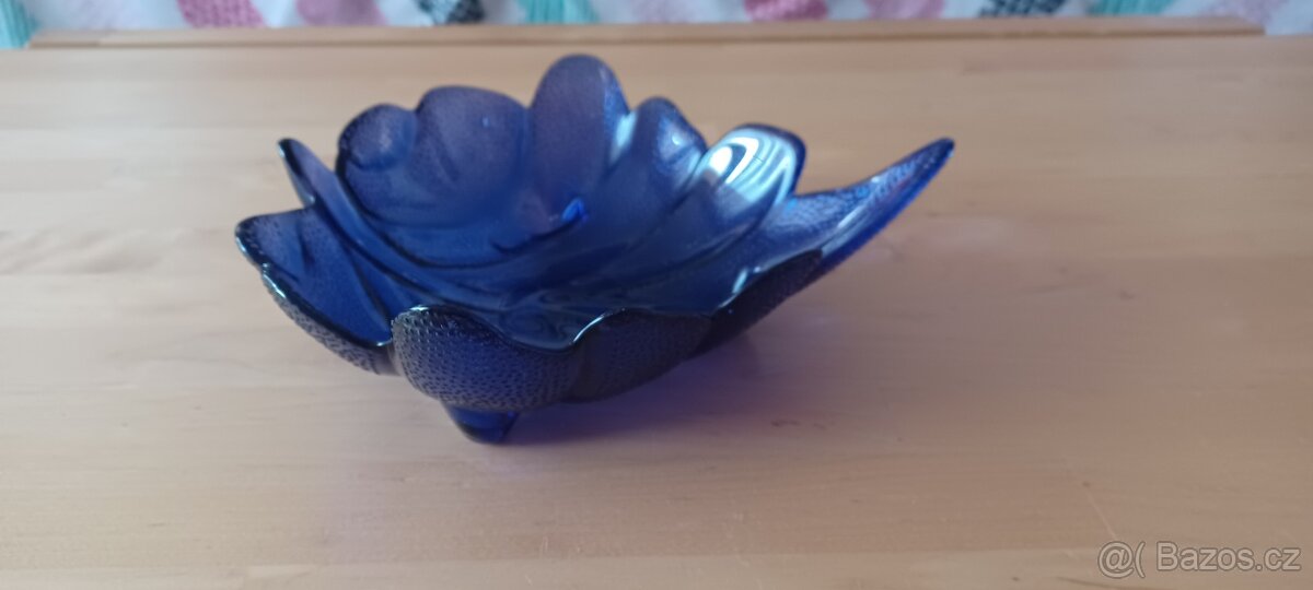 Skleněný modrý list na cokoliv - 3