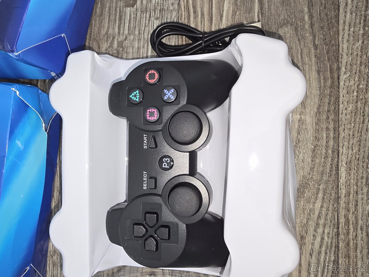 Prodám bezdrátový ovladač plně funkční na ps3 s nabíjecí kab - 3