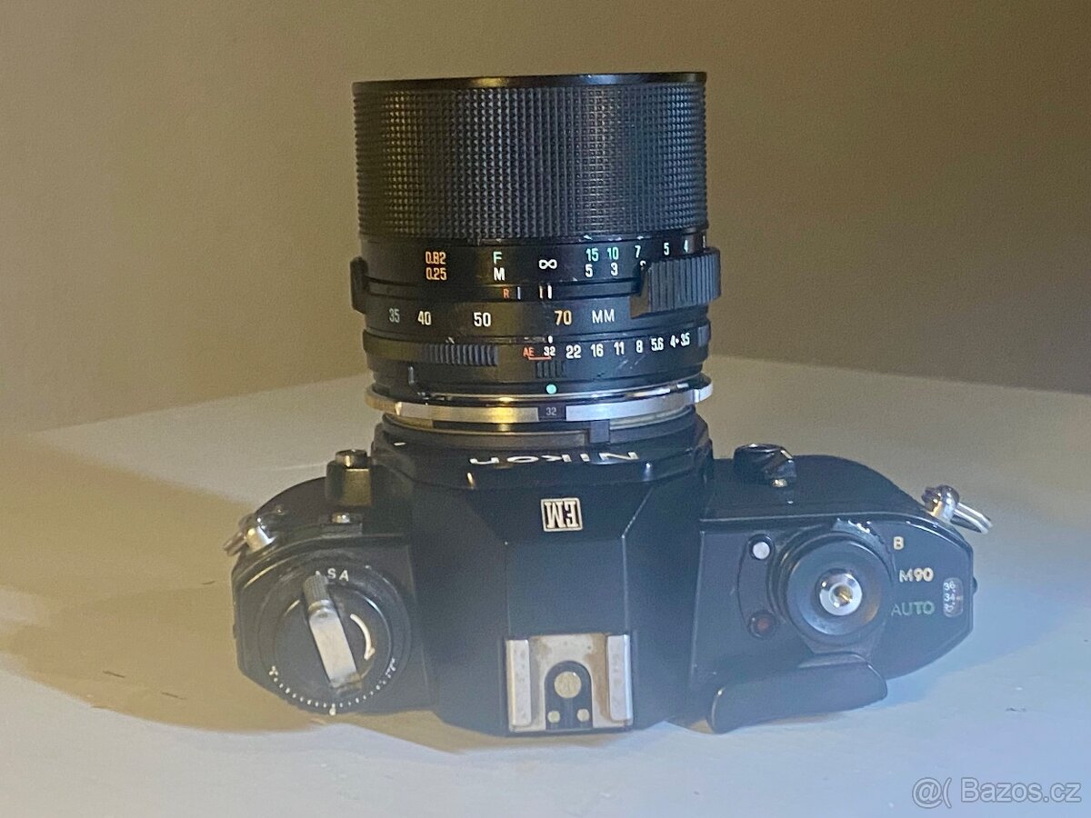 Nikon EM + Tamron BBAR MC 35-70mm f/3,5 Macro – plně funkční - 3