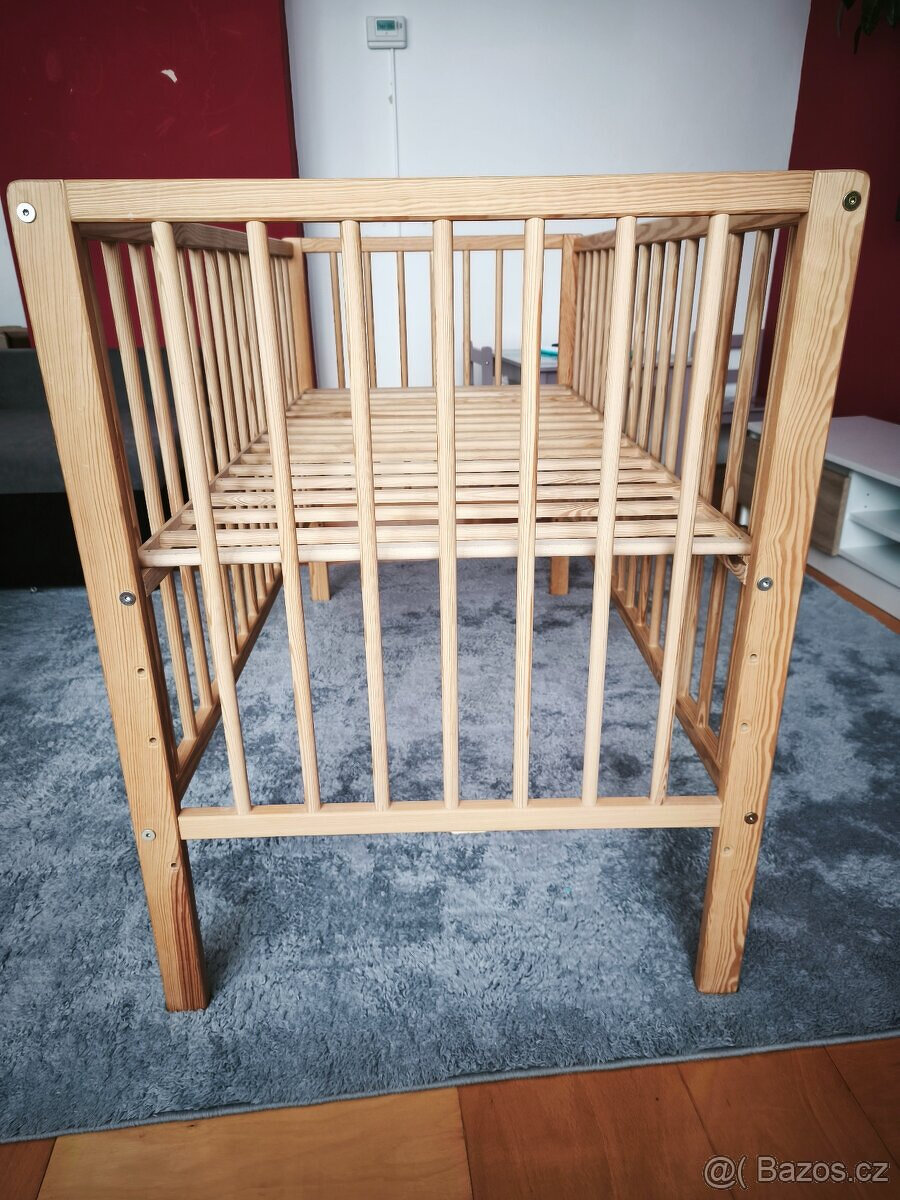 Dětská dřevěná postýlka 130x60 - 3
