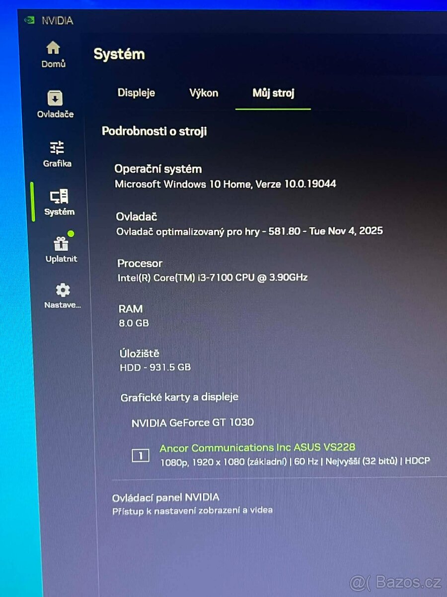 Stolní počítač – i3 / 8 GB RAM / GT 1030 - 3