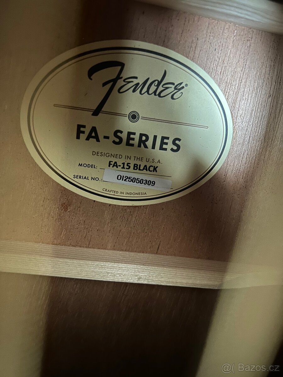 Fender FA-15 Black Akustická kytara - 3