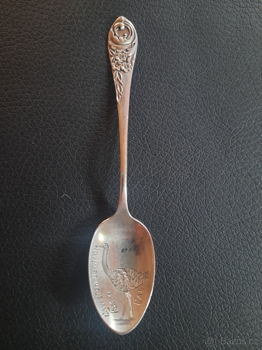 9 ks historických stříbrných sběratelských lžiček - 3