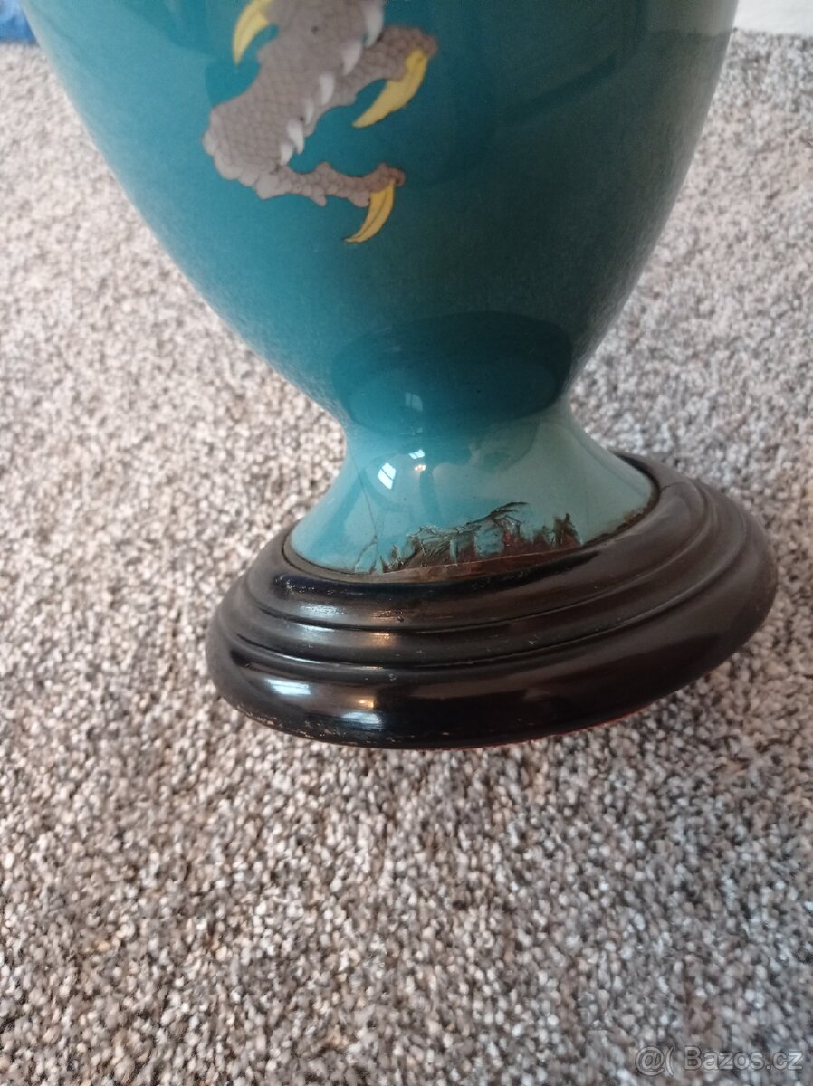 Japonská smaltovaná váza - 3