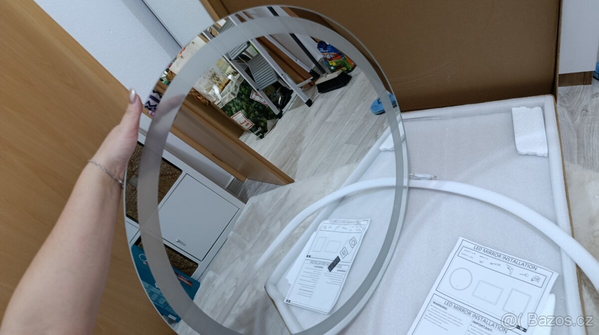 Ireda koupelnové LED zrcadlo s osvětlením, kulaté,70cm - 3