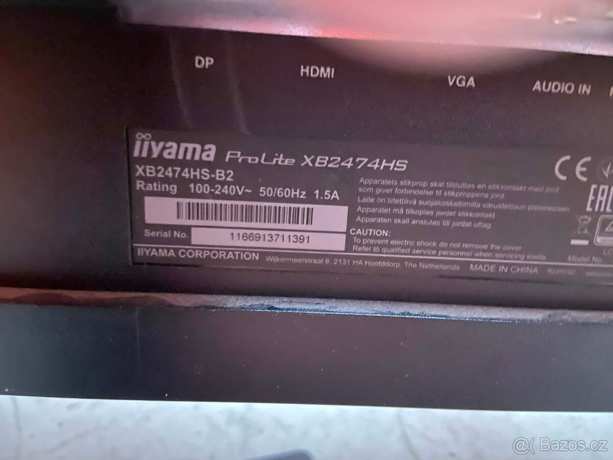 Monitor IIYAMA ProLite 23,8" (XB2474HS) - 3