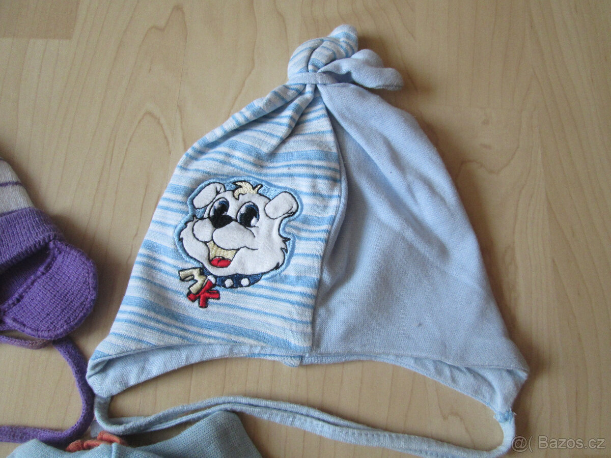 Kojenecké čepičky 5x - 3