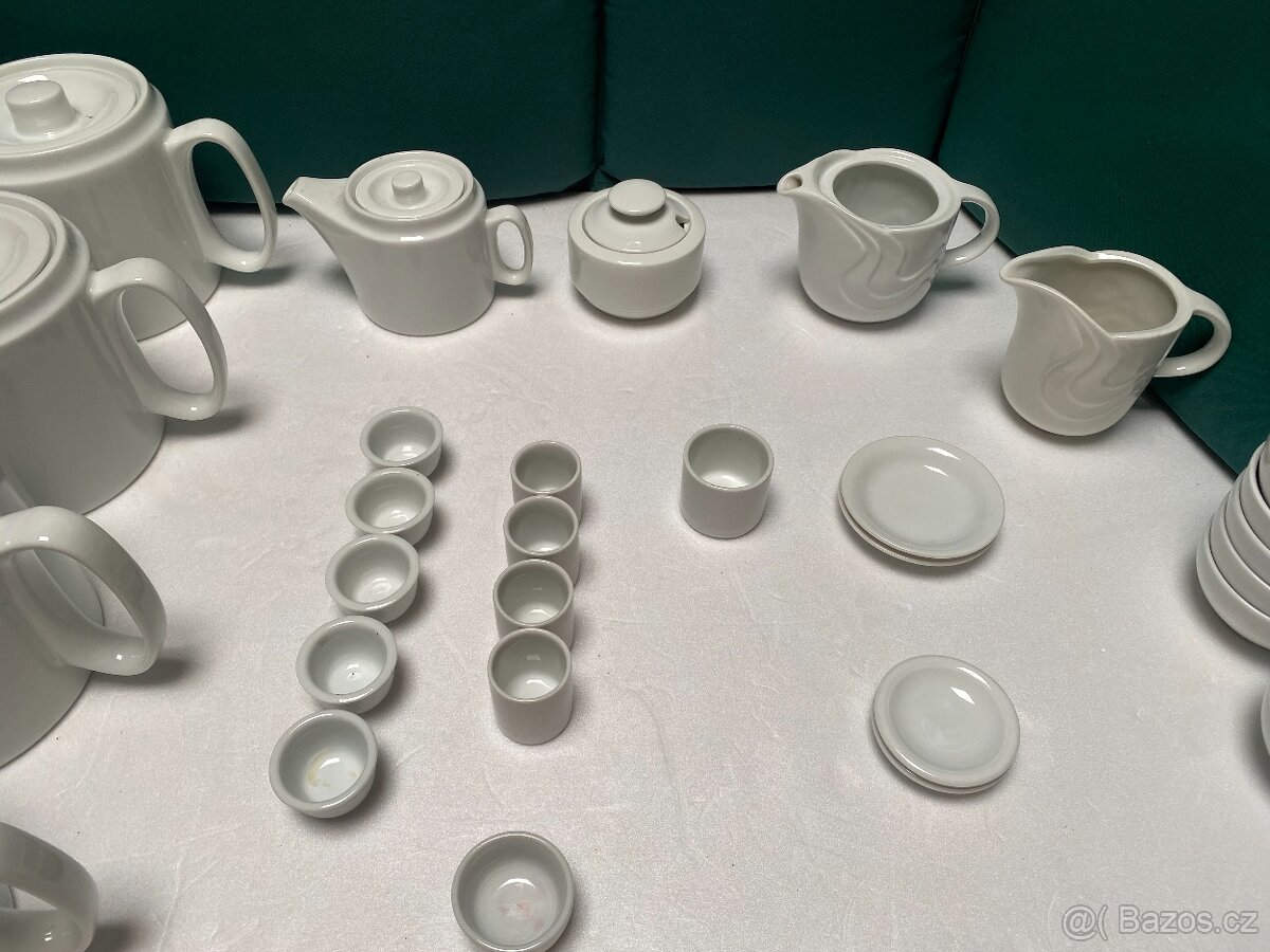 Porcelánová sada – konvice, cukřenka, miska, párátníky - 3