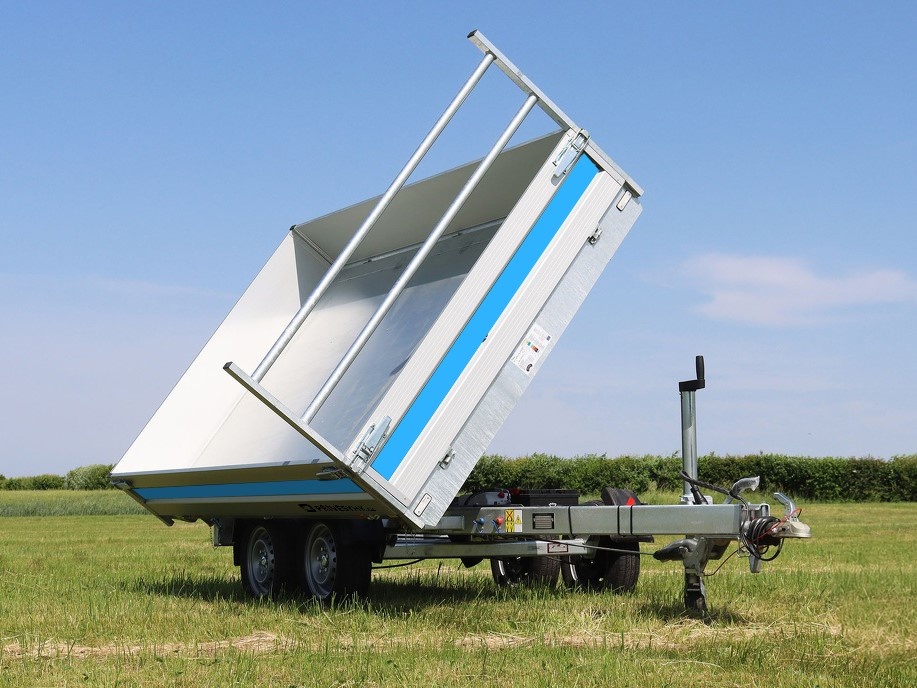 Sklopný přívěs, 305x180x35 cm, 2600 kg, elektrické sklápění - 3