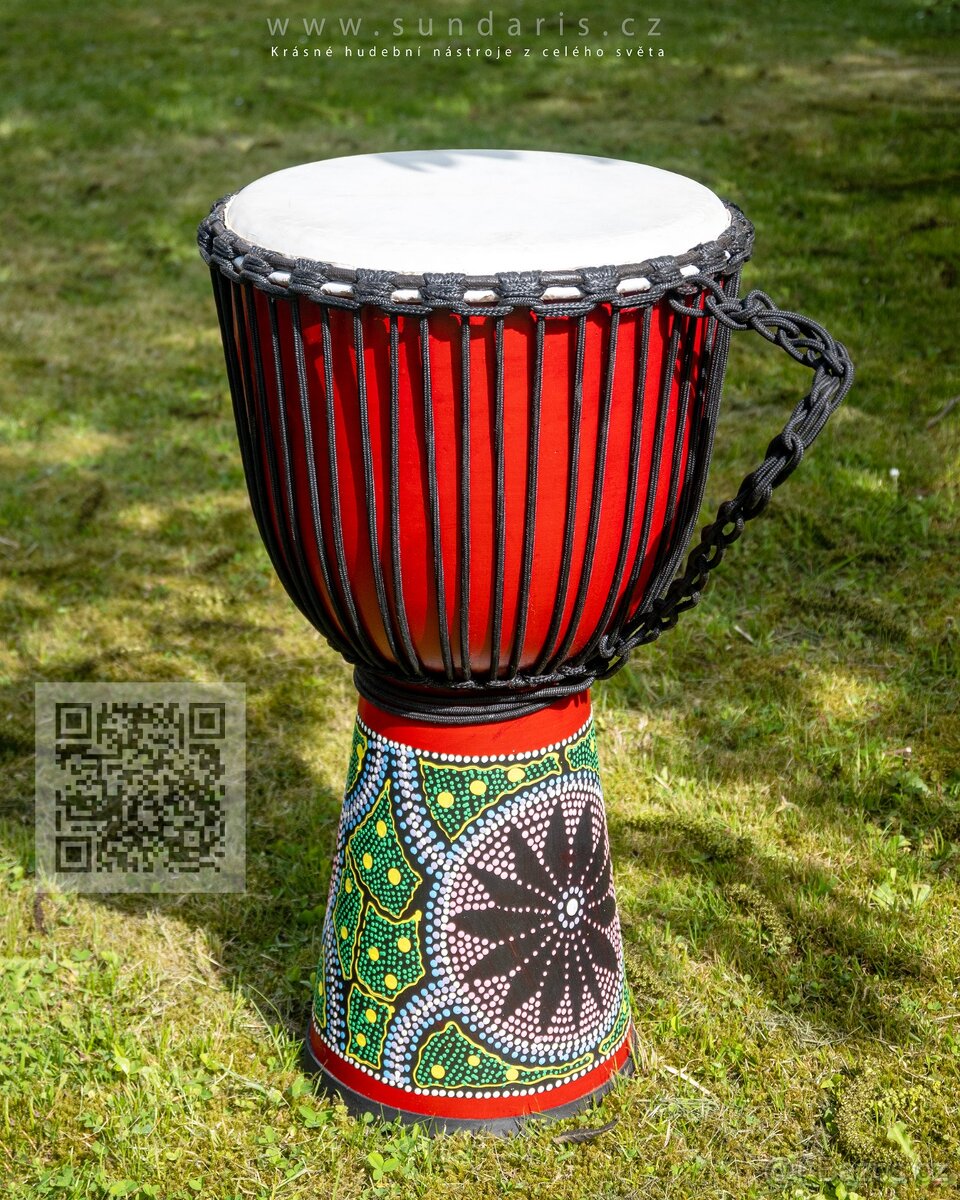 Krásné kvalitní Djembe – originální ručně malovaný - 3
