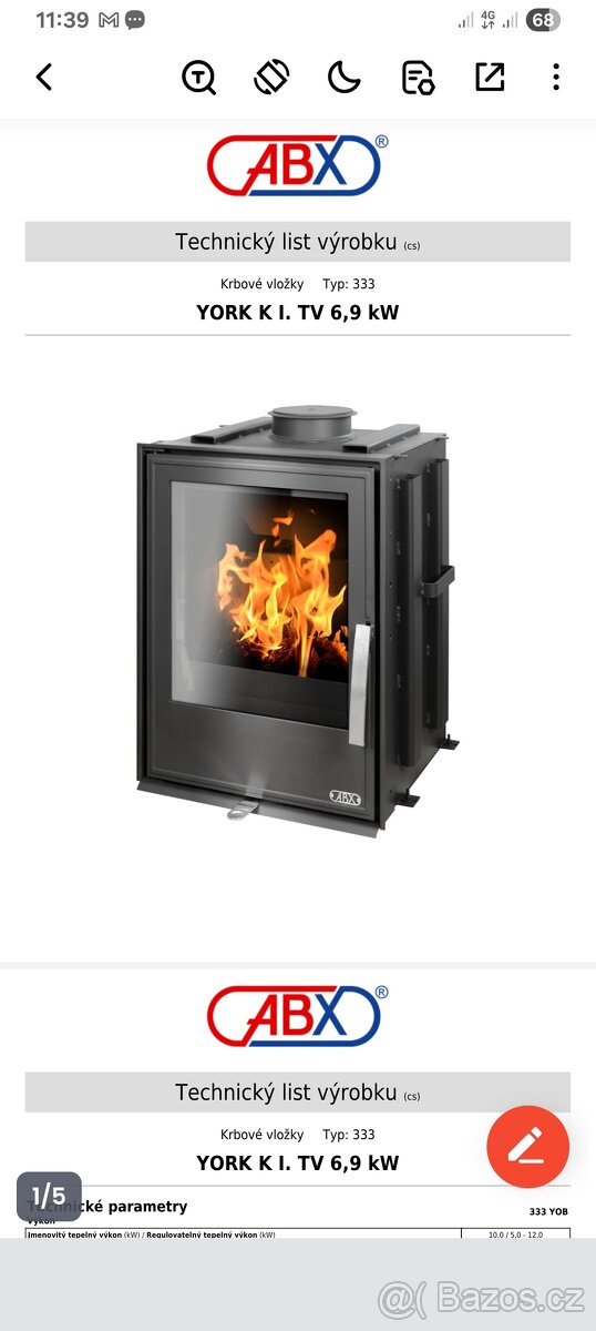 Krbová vložka s teplovodním výměníkem - 3