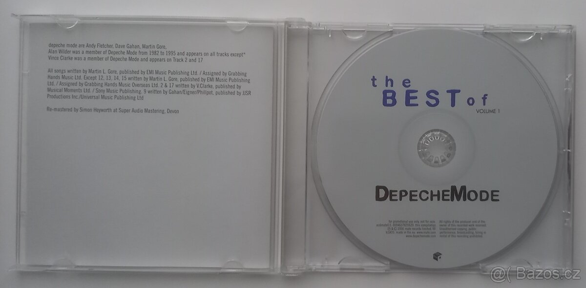 Depeche Mode EU CD Promo The Best Of Volume 1 - 3
