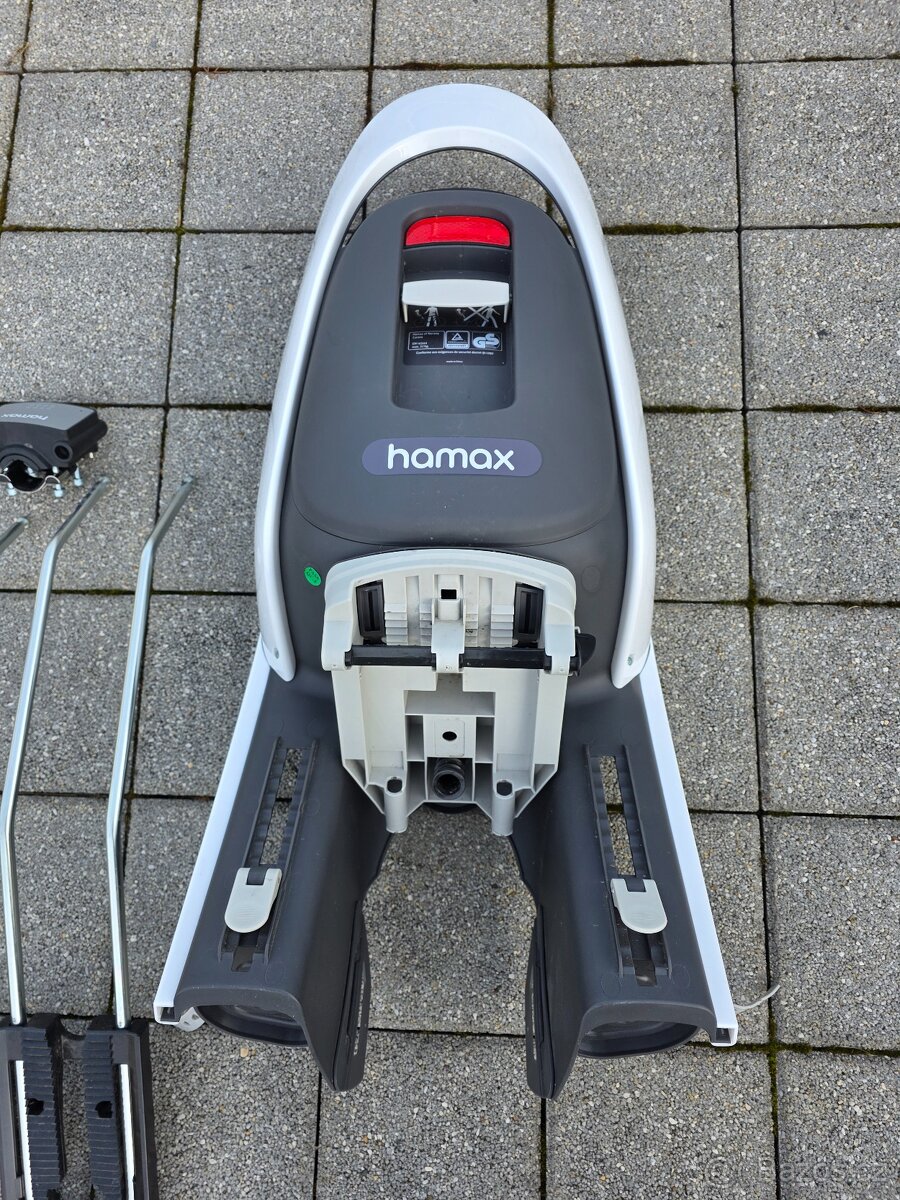 Dětská sedačka na kolo HAMAX CARESS WHITE + adaptér - 3