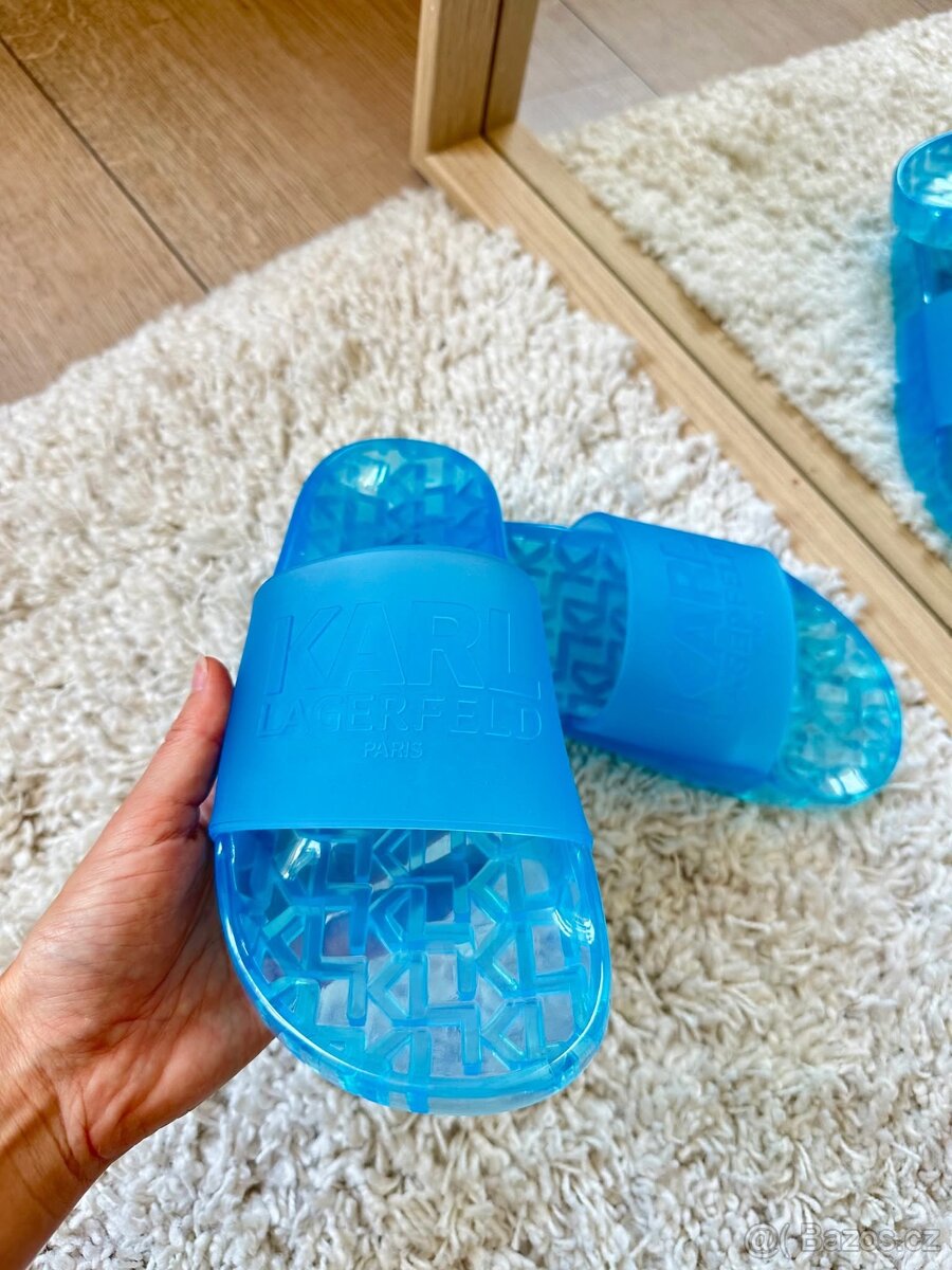 LETNÍ MODRÉ PANTOFLE KARL LAGERFELD - 3