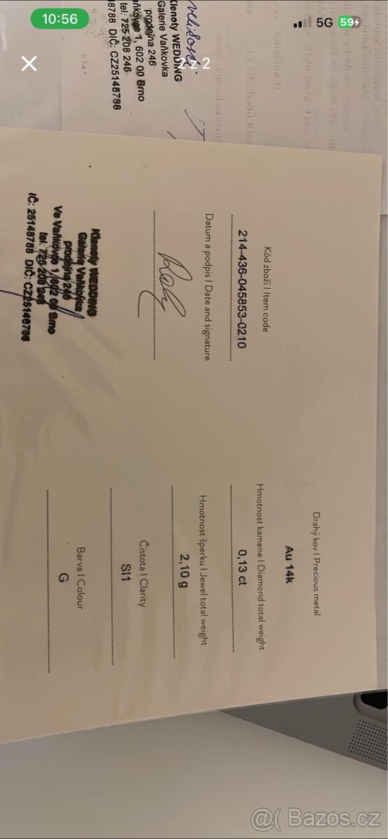 Zásnubní prsten s diamantem vel.54 - 3